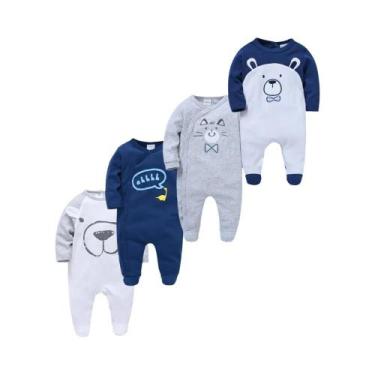 Imagem de Macacão De Bolinhas Para Bebês Meninas De 0 a 12 Meses, Conjunto De 3 