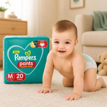 Imagem de Fralda pampers pants ajuste total m c/ 20 un + envio rápido
