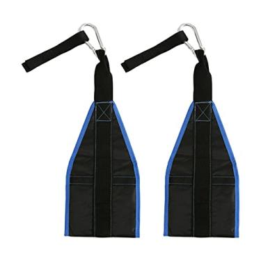 Imagem de YIJU Sling Ab Straps Slings Abdominal Braço Fitness Ginástica Equipamento Barra Queixo Alças de Levantamento para Queixo, azul preto