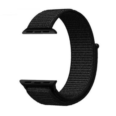 Imagem de Pulseira Nylon Loop Esportiva Apple Watch 38mm Series 1 2 3 4 - Preta