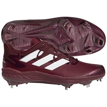 Imagem de adidas Tênis de beisebol masculino Adizero Afterburner 8, Team Maroon/Branco/Branco, 7.5