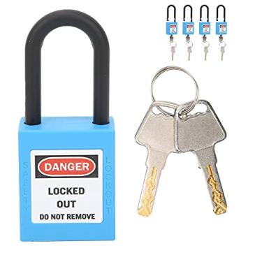 Imagem de Bloqueio de segurança de engenharia, cadeado industrial Bloqueio de bloqueio de etiquetagem para fábricas de hospitais(azul)