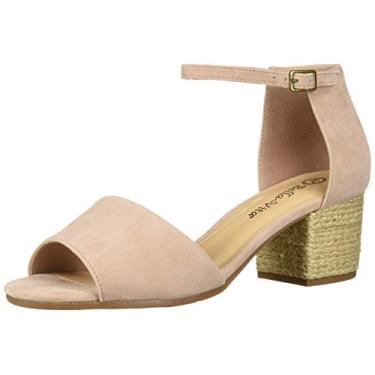 Imagem de Bella Vita Sandália feminina Fable Quarterstrap com salto, Couro de camurça infantil blush, 9 2W US
