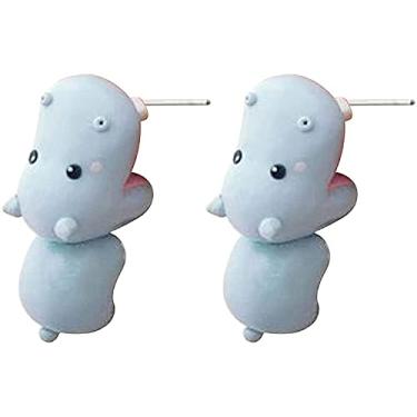 Imagem de Lindos brincos de mordida de tubarão, brincos de orelha de mordida de tubarão, brincos de mordida de dinossauro 3D, lindos brincos de mordida de animal, brincos de piercing, brincos