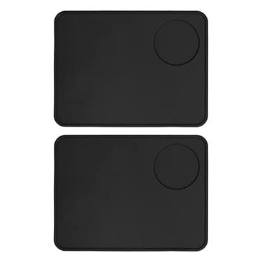 Imagem de 2 pe?as tapete de adultera??o de caf¨¦,borracha de silicone de qualidade alimentar, almofada de tamponamento de caf¨¦ em p¨® de silicone antiderrapante para casa cozinha bar escrit¨®rio caf¨¦ etc, Ta