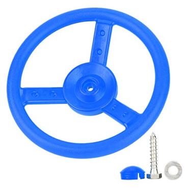 Imagem de acessório de volante de plástico para crianças ao ar livre,Volante, conjunto de balanço de playground para crianças casa de brincar ao ar livre, casa na árvore, playset de quintal ou balanço(blue)