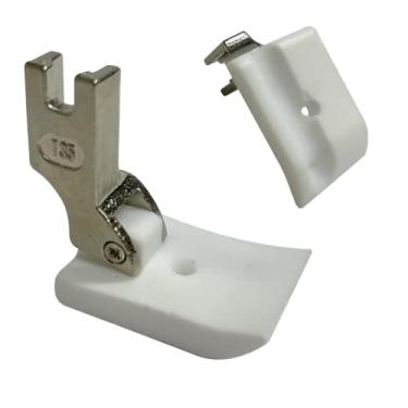 Imagem de Calcador de Teflon Para Vivo e Cordão Canaleta 1/4 Reta Lado Direito Para Maquina industrial Eletrônica e Convencional