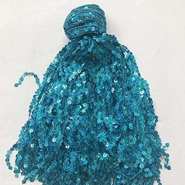 Imagem de 6,5 jardas 30 cm de largura glitter 7 mm lantejoulas borla franja aparar tecido de renda saias de dança de palco latino roupas acessórios diy, k