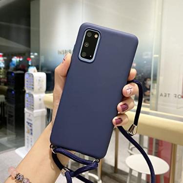 Imagem de Para Samsung Galaxy S20 Ultra S10 E S8 S9 Plus Note 8 9 10 Pro A6 A7 A9 2018 Capa Crossbody Colar Colar Alça de Ombro, Marinho, Para S10 Plus