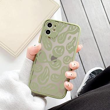 Imagem de Capas de telefone de rosto sorridente engraçado para iphone 11 12 13 pro max 6s 7 8 plus se2020 x xs max xr capa traseira dura fosca, matcha smiley 7, para iphone13 pro max
