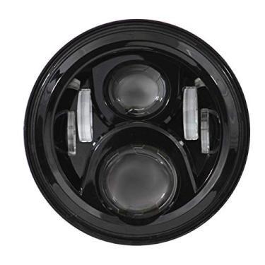 Imagem de Eagle Lights 8700G2 Farol redondo geração II de 17,8 cm para motocicletas Harley Davidson com fio adaptador 2014+, preto