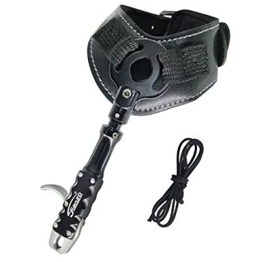 Imagem de xxiaojun Liberação de pulseira ajustável, liberação de dedo índice, arco composto, mandíbulas rotativas de 360 graus, fechamento automático, acessórios para arco e flecha, auxílio para liberação de arco e flecha