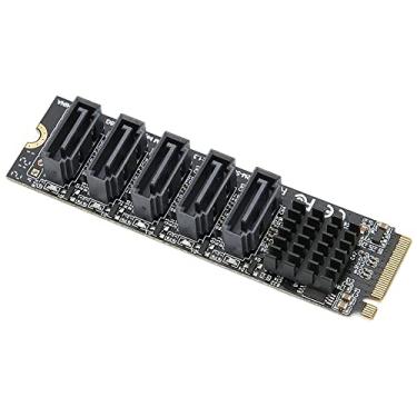 Imagem de Placa Adaptadora M.2 para Sata3.0 M.2 PCIE 16Gbps Sata 6G 5 Portas ExtensãO de RíGido Placa Conversora de RíGido JMB585 Chip