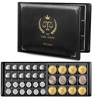 Imagem de Álbum porta-moedas para colecionadores, livro de coleção de moedas para guardar moedas de 312 centavos a dólar moedas, álbum de coleção de moedas e coleções de shows