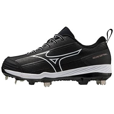 Imagem de Mizuno Tênis de softbol feminino Sweep 6, preto-branco, 35, Preto/branco, 6.5