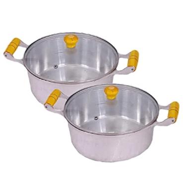 Imagem de Jogo 2 Panelas Caçarolas Aluminio Batido Fundido 20 e 24