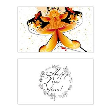 Imagem de Cartão de felicitações de Ano Novo com estampa de pipa de cultura tradicional chinesa