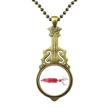 Imagem de DIYthinker Colar de peixe oceano rosa macio antigo com pingente de música de guitarra