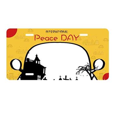 Imagem de DIYthinker Placa de carro Happy Ghost Fear Halloween para decoração de carro Dia da Paz