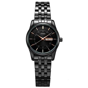 Imagem de Relógio Feminino de Quartzo Relógio de Pulso Aço Inoxidável Casual À Prova D'agua (C2)