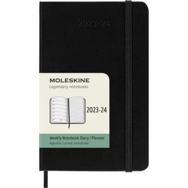 Imagem de Moleskine 2023-2024 Weekly Planner, 18M, Pocket, Black, Hard Cover (3.5 x 5.5)