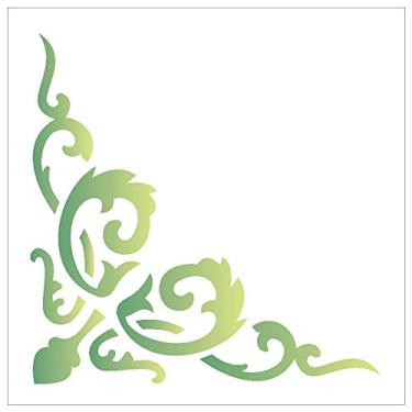 Imagem de Stencil de Acetato para Pintura OPA Simples 14 x 14 cm - 1734 Cantoneira Arabesco II