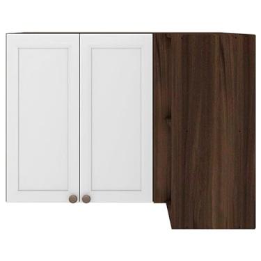 Imagem de Armário Aéreo Canto Unna Nogueira Branco - Poliman