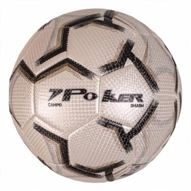 Imagem de Bola de Futebol Campo Poker Training 32 Gomos Smash - Dourado/Preto