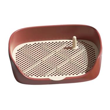 Imagem de ＫＬＫＣＭＳ Bandeja para penico para treinamento de cachorros, bandeja anti-respingos para animais de estimação, banheiro interno, lavatório portátil, canto, vermelho eu