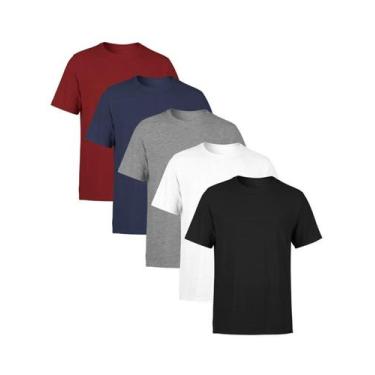 Imagem de Kit 5 Camisetas Ssb Brand Masculina Lisa Premium 100% Algodão - Cida M
