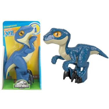Imagem de Boneco Articulado Velociraptor Blue Xl 25cm Imaginext Jurassic World -