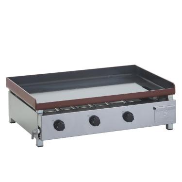 Imagem de Chapa A Gás Comercial Profissional com 3 Queimadores Linha Bifeteira CGB-80 - Edanca