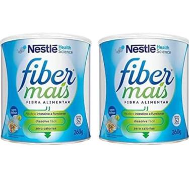 Imagem de Fiber Mais Fibra Alimentar em Pó Nestle 260g Sem Sabor - 2 Latas