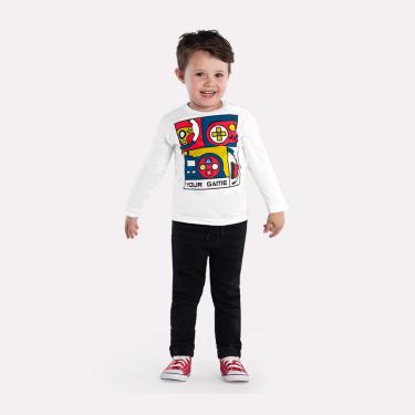 Imagem de Infantil - Camiseta Menino Kyly Estampa de Jogos Branco  menino