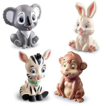 Imagem de Kit Com 4 Brinquedos De Vinil Para Bebê A Partir De 3 Meses