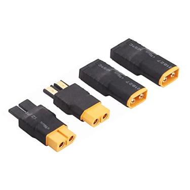 Imagem de rflaueo 4 peças compatíveis com adaptador de conector RC macho macho TRX para XT60 (E19-4)
