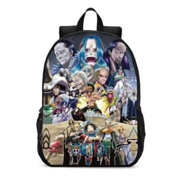 Imagem de Mochila Escolar Infanto Juvenil Anime One Piece Luffy e Ace Bando Piratas Lançamento 0326-Unissex