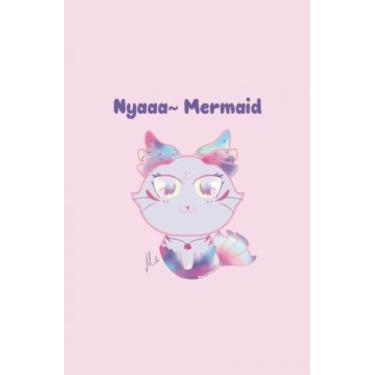 Imagem de Nyaaa~ Sereia: verso de papel fosco para diário de gato/caderno (13,3 x 20,3 cm) 120 páginas forradas. Imagem do gato transparente através do caderno. Perfeito para quem ama ... estudo, anotações,