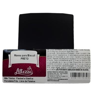 Imagem de Massa Biscuit Colorida/Natural/Branco Fashion Colors 1kg - Escolha a Cor (Preto)