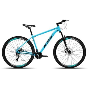 Imagem de Bicicleta KSW XLT 100 Em Aluminio 27 Velocidades 3x9V Freio a Disco Suspensão,15,Azul Preto
