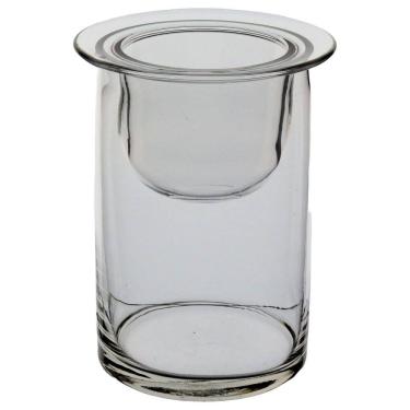 Imagem de CASTIÇAL PAREDE DUPLA HOME&CO ECO CRYSTAL 15x12x12cm TRANSPARENTE PORTA VELA