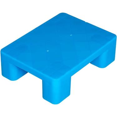 Imagem de Paletes de plástico, paletes de polietileno, paletes de transporte nestable para armazém de supermercados de farmácias, fáceis de limpar, azuis, 80x40x12cm