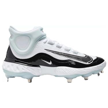 Imagem de Nike Alpha Huarache Elite 4 Chuteira de beisebol masculina média, Branco preto azul matiz platina pura, 39 BR