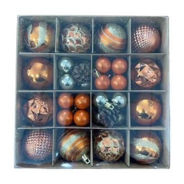 Imagem de shamjina 42Pcs Bolas de Natal Enfeites Decorativos Baubles Decorações de Árvore de Natal Enfeites Pendurados para Festa de Celebração Interna, Laranja