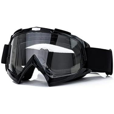 Imagem de FMY Óculos De Motocicleta Motocross Para Homens E Mulheres Jovens, Anti-Riscos À Prova De Poeira UV400 ATV Dirt Bike Óculos De Lentes Médias Pretas Transparentes