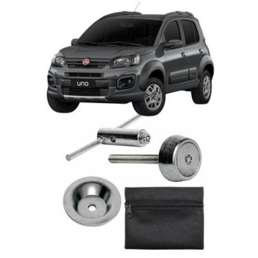 Imagem de Kit Trava Antifurto Estepe Original Fiat Novo Uno Attractive - MCGARD