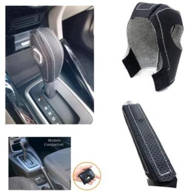 Imagem de capa revestimento manopla de câmbio automático Titanium e freio de mão