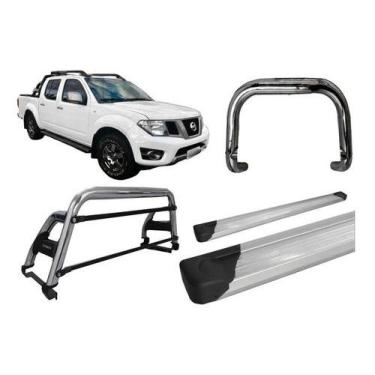 Imagem de Kit Quebra Mat santo Antonio H2 estribo Frontier 08/16 Cromo - HOZZ