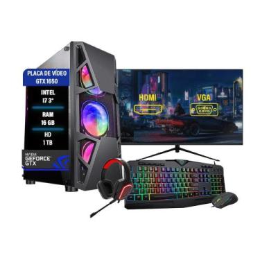 Imagem de Pc Gamer Completo I7 3 16Gb Ddr3 Ssd 240Gb Hd 1Tb Gtx1650 - Fonecar In