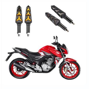 Imagem de KIT 4 Seta Sequencial Pisca de Led Estrela Modelo P09S Moto CB 250 TWI